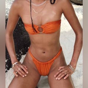 Princess Polly Rust Colored Bandeau Bikini